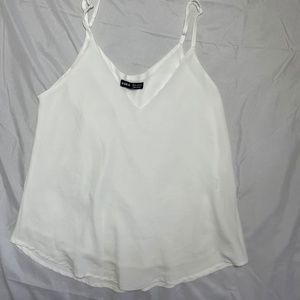 White Spaghetti Strap Tank Top